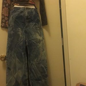 COPY - Tied dyed denim skirt size 11 100%Cotton